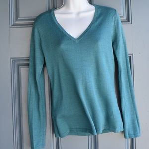 * Teal Ann Taylor Lightweight V-Neck Sweater Sz S